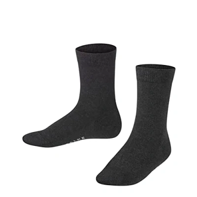 Imagen de FALKE Family K SO algodón sostenible unicolor 1 par, Calcetines Unisex niños, Gris (Anthracite Melange 3080) nuevo ecológico, 39 42