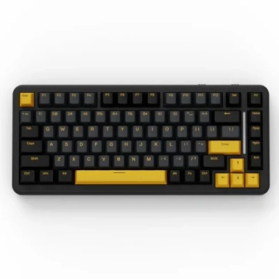 Imagen de ATTACK SHARK M86 Teclado Mecánico Gasket, para Juegos RGB Inalámbrico Tri Mode (BT/2.4G/USB C) al 75%, Intercambiable en Caliente, Interruptores Lineales, 4000mAh Queso Negro Frío