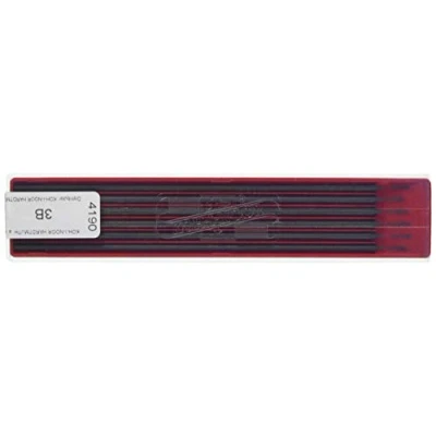 Imagen de KOH I NOOR Minas de Grafito para Lápiz Mecánico 3B 120 mm diámetro 2,5 1 X 6 Unidades