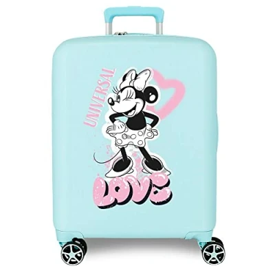 Imagen de Disney Minnie Heart Maleta de cabina Turquesa 40x55x20 cms Rígida ABS Cierre TSA integrado 38