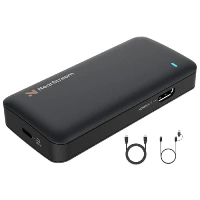 Imagen de NearStream Tarjeta de Captura Video HDMI 2.0 &amp; USB 3.0, Capturadora para Streaming, 4K Passthrough &amp;1080P 60FPS PC/MAC/Cámaras/PS4/PS5/Switch/Xbox Series X/S/OBS
