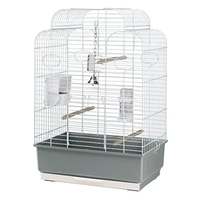 Imagen de Ferplast Jaula para Pájaros, Aviario Gala Grande Loros, Periquitos, Pericos, Ninfas, de Metal, Todos los Accesorios Comedero Perchas 50 x 30 h 75.5 cm.