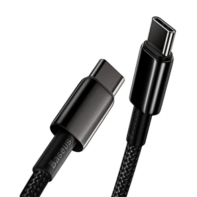 Imagen de Baseus Cable USB C a Carga Rapida 100W, 1M Cargador Tipo PD 5A QC 4.0, Nylon USBC para de Movil Android, MacBook Air/Pro, iPad Pro 12.9/11/Air/Mini, Samsung Galaxy S22/21/20