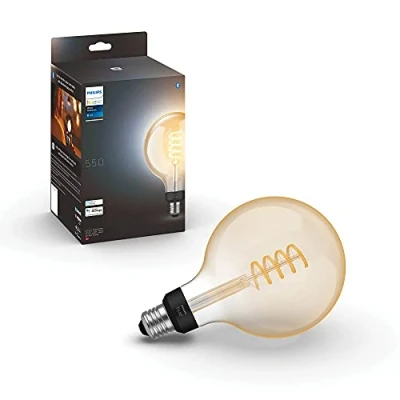 Imagen de Bombilla inteligente Philips Hue E27 ST72, Luz Blanca de Cálida a Fría, 7W, Compatible asistentes, Ámbar