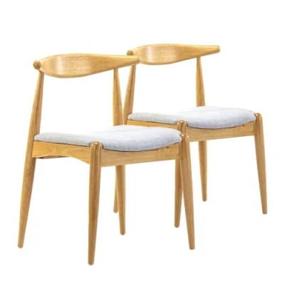Imagen de VS Venta stock Pack 2 sillas Corzo Color Roble, Madera Maciza, 52,5 cm (Largo) 50 (Profundo) 74,5 (Alto)