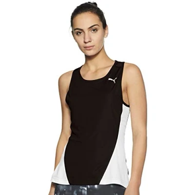 Imagen de Puma Cross The Line Singlet W Camiseta De Tirantes, Mujer, Black White, S