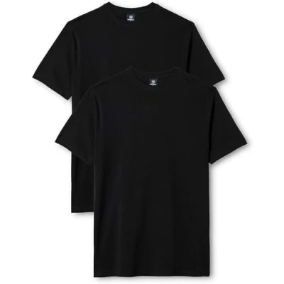 Imagen de LERROS Paquete Doble Camiseta Cuello Redondo, Negro, XL para Hombre