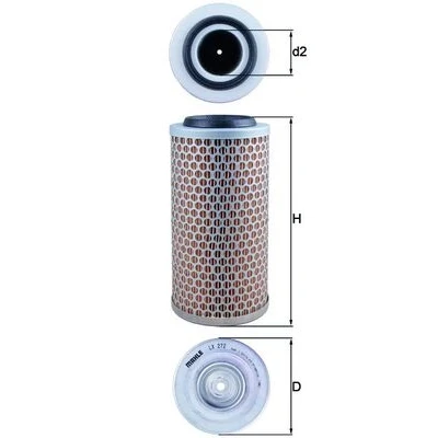 Imagen de MAHLE ORIGINAL LX 272 Filtro de aire 227,0 111,0 Cartucho filtrante SKODA: Octavia I Hatchback, VOLKSWAGEN: TRANSPORTER 3 Bus, Kasten