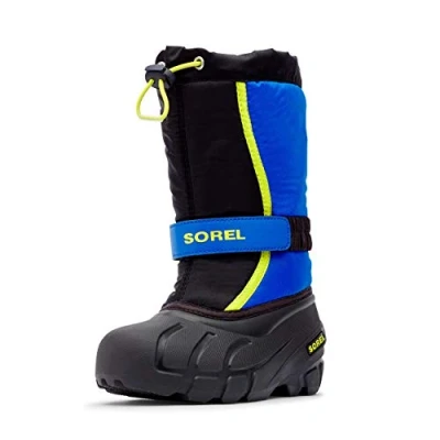 Imagen de Sorel Flurry Boot, Botas de Nieve, Unisex niños, Black/Super Blue 2023, 37 EU