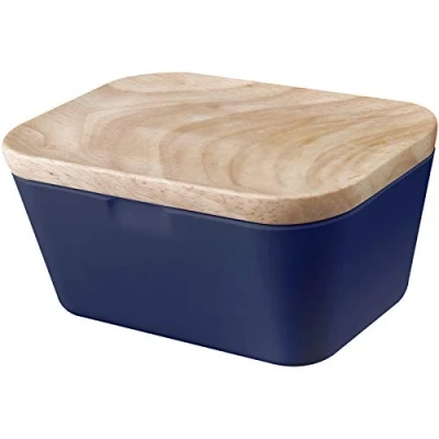 Imagen de BRUNNER Mantequera de melamina con tapa rectangular, color azul