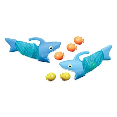 Imagen de Melissa &amp; Doug Tiburón, Juego de Cazar Peces, Piscina con 2 Redes y 6 Juguetes al aire libre, verano, Regalo para niños niñas 3 4 5 7 años