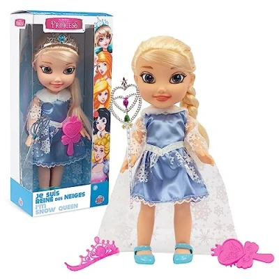 Imagen de Fairytale Princess, Muñeca de 35 cm, con Traje Princesa y Accesorios, Modelo Reina Las Nieves, Juguetes para niños a Partir 3 años, GIOCHI PREZIOSI, FAT011
