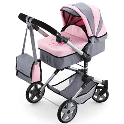Imagen de Bayer Design Nenuco Cochecito de muñeca, Combi Neo Pro, Color Gris, Rosa, 84 x 43 72 cm (18508AA)