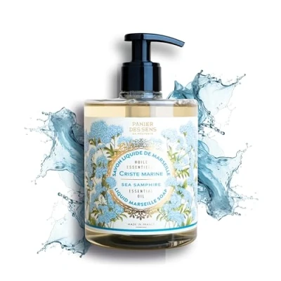 Imagen de Panier des Sens Jabón Líquido de Cresta Marina Marsella Manos Hidratante con Aceite Coco 97% Ingredientes Naturales Fabricado en Francia 500ml