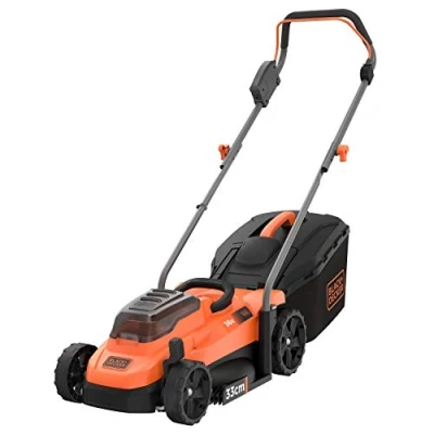 Imagen de BLACK+DECKER BCMW3336N XJ Cortacésped eléctrico de 36V, Ancho corte 33 cm, 5 alturas ajustables 25 a 65 mm, Cuchilla acero, Ideal hasta 600m², Depósito 35L, No incluye batería/cargador