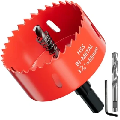 Imagen de GARHWAL Sierras perforadoras bimetálicas cortador de madera 85 mm, sierra perforadora metal, circular para paredes, broca núcleo, corte rápido con cuchillas larga duración