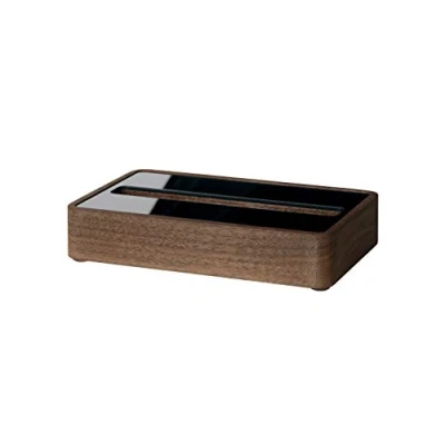 Imagen de SIGEL VA202 Tarjetero para tarjetas de visitas nogal macizo, 10,7 x 2,2 6,3 cm, caben hasta 30