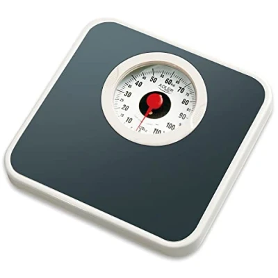 Imagen de Adler AD8178 Báscula de Baño Analógica Mecánica, Profesional 120 Kg, Gran Precisión, Superficie Antideslizante, no Digital, Fácil usar, sin Pilas, Metal, Gris