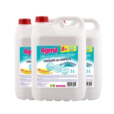 Imagen de Agerul. Vinagre de Limpieza Para Múltiples Superficies. Ecológico, concentrado y eficiente. Caja 3 botellas 5 litros