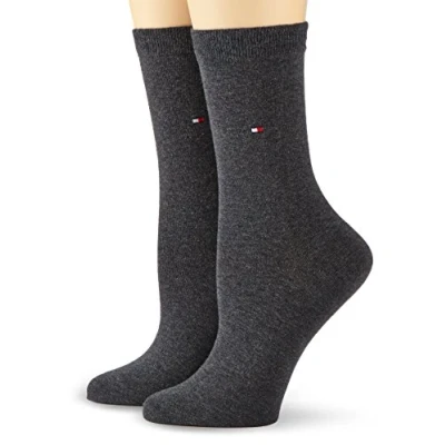 Imagen de Tommy Hilfiger Casual 2 PACK Calcetines, Mujer, Talla: 39 42, Anthracite melange