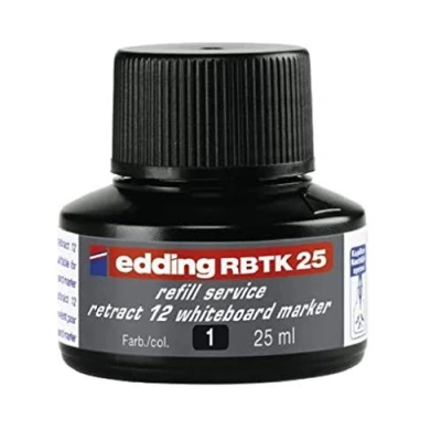 Imagen de Edding 4 de rbtk25001 recarga tinta rbtk 25 para Service Retract 12 Whiteboard Marker, ml, Negro