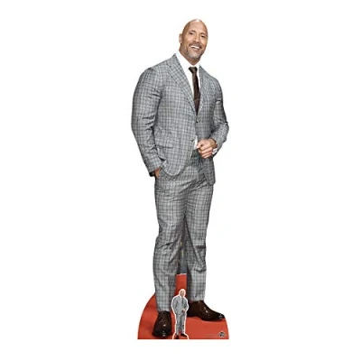 Imagen de STAR CUTOUTS Dwayne Johnson Traje a Cuadros, Cartón, Multicolor, 3 x 59 194 cm