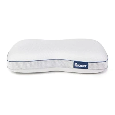 Imagen de Liroon Almohada Cervical Viscoelástica, Ergonómica, Hipoalergénico y Transpirable, Visco Carbono Perforado