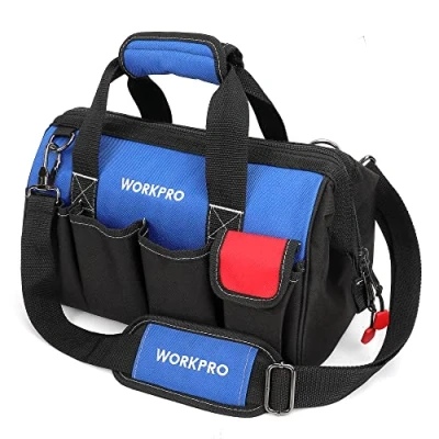 Imagen de WORKPRO Bolsa de Herramientas Transporte Universal con Amplia Apertura Cremallera Correa Hombro Ajustable 35 x 25 19 CM