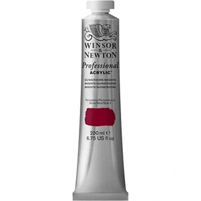 Imagen de Winsor &amp; Newton Professional Acrylic Pintura acrílica, tubo 200 ml, color magenta Quinacridona