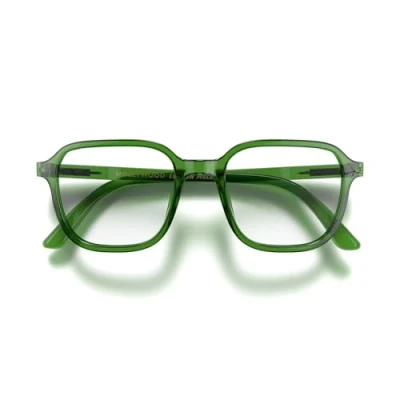 Imagen de LONDON MOLE Gafas de bloqueo luz azul Hollywood cuadradas Bloqueadores azules fríos Antifatiga visual para pantallas Bisagras resorte Verde Transparente Brillo