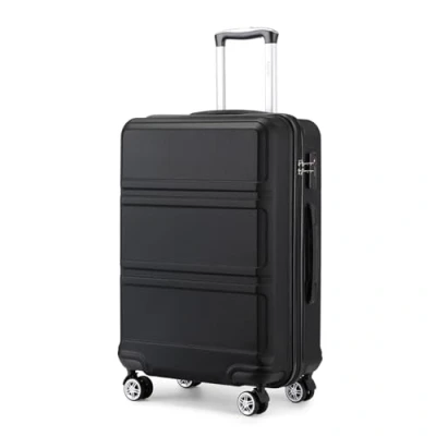 Imagen de Kono Maleta Cabina Maletas de Viaje Rígida ABS Equipaje Mano con 4 Ruedas y Cerradura Combinación TSA (S, Negro)