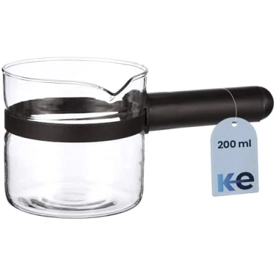 Imagen de Anakel Home Repuesto Jarra Cafetera Compatible con Express, de Cristal Universal Vidrio, Mango Largo, Apto para Microondas, 200 ml