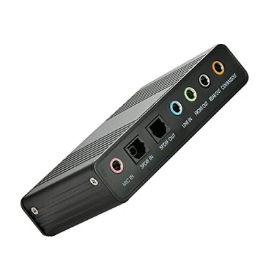Imagen de LEAGY Tarjeta de Sonido Leagy, Externa 6 Canales USB 2.0 5.1 Envolvente óptico S/PDIFIFI, Adaptador Audio para PC
