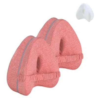 Imagen de MAGIC SELECT 2ud Almohada Ortopédica para Pierna y Rodilla, Cojín Ergonómico con Espuma Viscoelástica, Dormir Posicionadora Embarazadas Alivia Dolores de Piernas