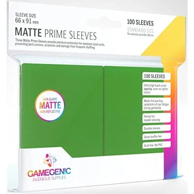 Imagen de Gamegenic GGS11031ML Matte Prime Sleeves (100 Pack), Green