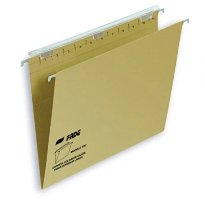 Imagen de Elba, Carpeta Colgante A4 con Visor Superior Efecto Lupa, Catulina Kraft Eco 220gr, Varilla Flex, Caja 25 Unidades