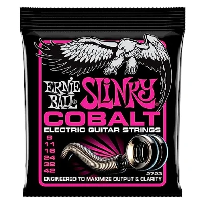 Imagen de Ernie Ball Super Slinky Cobalt Cuerdas para guitarra eléctrica, cobalto, calibre 9 42