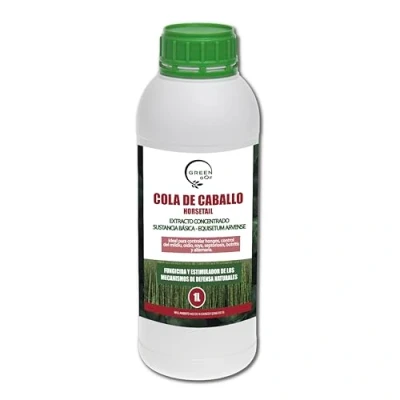 Imagen de GREENGOF Cola de Caballo, 1L. Fungicida, Bioestimulante, Orgánico y 100% Natural. Preventivo Curativo las Enfermedades fúngicas. Refuerza defensas naturales plantas.