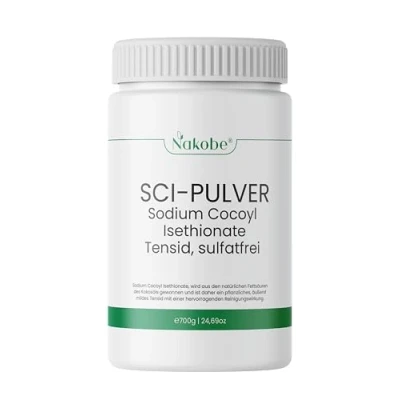 Imagen de Nakobe Cocoil isetionato de sodio SCI en polvo 700 g tensioactivos suaves para una limpieza suave sin sulfatos pieles sensibles cocoiletionato