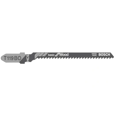 Imagen de Bosch Professional 3 x Hojas de Sierra calar T 119 BO Basic for Wood (para Madera blanda, corte curvo, accesorios calar)