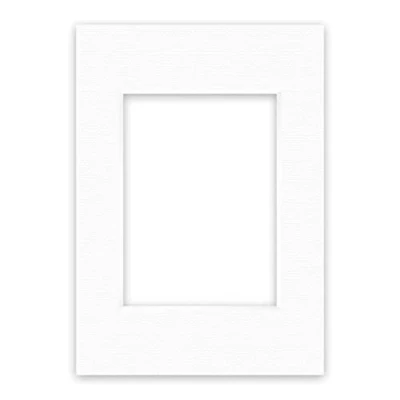 Imagen de nielsen Conservation Passepartout 1,5 mm, Formato Exterior 21x29,7 cm (DIN A4) para Fotos 13x18 cm, Blanco Polar con Estructura