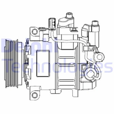 Imagen de DELPHI CS20474 compresor de Aire Acondicionado 6SEU14 PAG 46 con aceite AUDI: A6 C6 Berlina, A4 B7 Avant