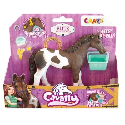 Imagen de Cavally Caballo de Juguete Modelo Blitz con Accesorios y Efectos Especiales, Raza American Paint