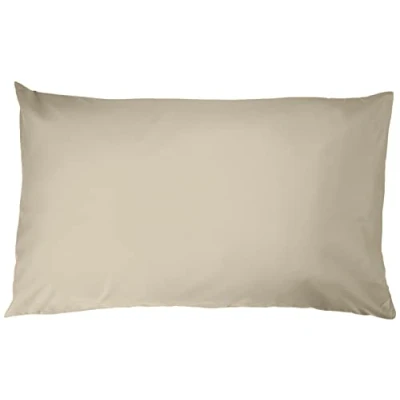 Imagen de Amazon Basics Funda de Almohada Microfibra, 2 Unidades, 50 x 80 cm Beige