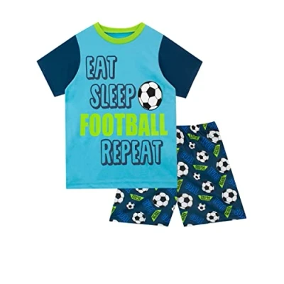 Imagen de Harry Bear Corto Pijamas para niños Fútbol Azul 6 7 Años