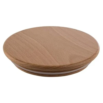 Imagen de APS 82362 tapa para vasos Weck, de madera con junta silicona, apta diámetro 11 cm, altura 2 haya (apto 82346 + 82347)