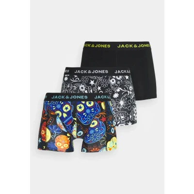 Imagen de Jack &amp; Jones Jacsugar Skull Trunks 3 PACK Culotte, Hombre, Talla: Small, Black/blazing yellow