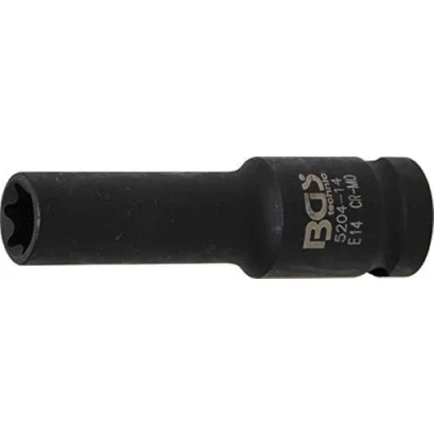 Imagen de BGS 5204 14 Llave de vaso impacto E Torx, larga entrada 12,5 mm (1/2&quot;) E14