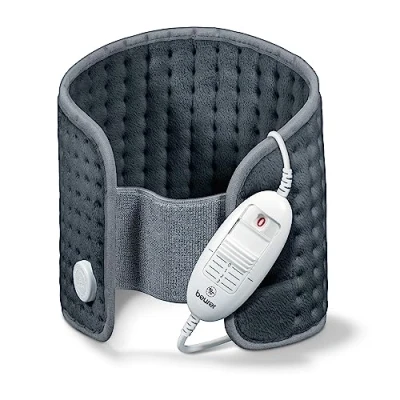 Imagen de Beurer HK 49 Cosy Almohadilla eléctrica, para uso en abdomen y espalda, con banda elástica cierre de velcro, desconexión automática, lavable a máquina, gris
