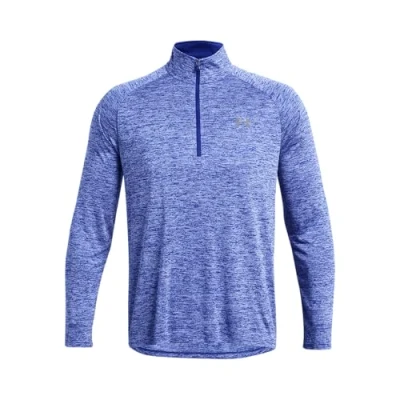 Imagen de Under Armour UA Tech 2.0 1/2 Zip camiseta de manga larga para hombre, con cremallera media secado rápido, color azul real/grafito